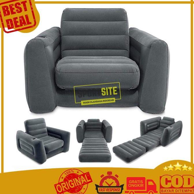 Intex Pull Out Size Twin Sofa Bed Hitam. Sofa Kasur Angin Lipat 68565