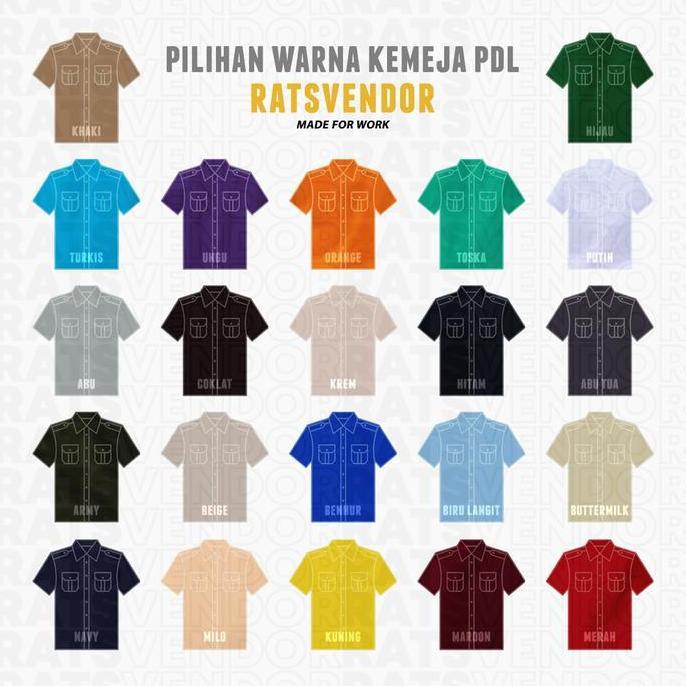 Ratsvendor Kemeja Lapangan / Outdoor / Gunung / Pdl Lengan Panjang Warna Kuning