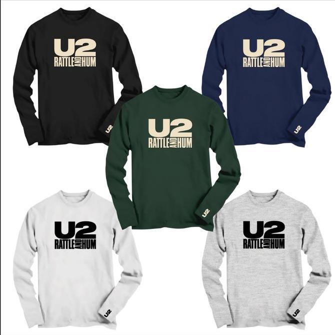 DR322>> Kaos Tangan Panjang | Kaos BAND U2 LongSleeve Size S - 7XL