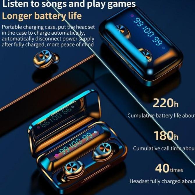 Oppo F11 Pro Headset Wireless Earphone TWS SuperBass Bluetooth Original