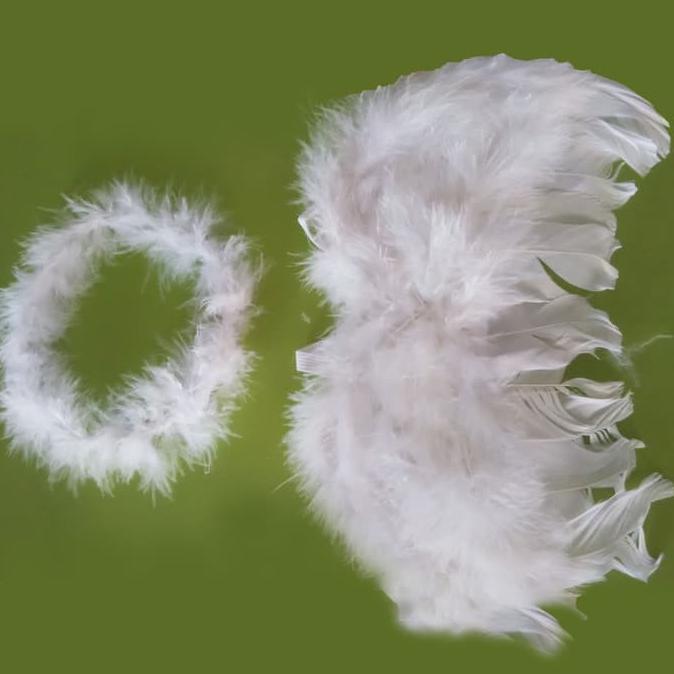 Open DS] sayap bando malaikat baby born photo booth angel wing putih