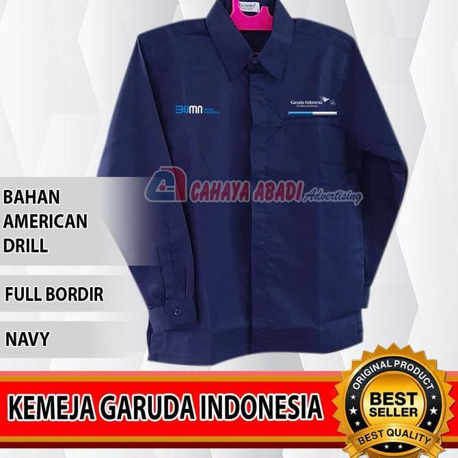 DY9 >> Kemeja BUMN Garuda Indonesia Seragam BUMN Garuda Indonesia Baju BUMN Garuda Indonesia Navy