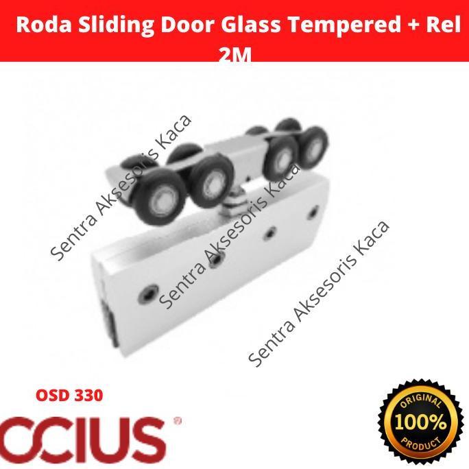 Promo Roda Sliding Door Glass Tempered Ocius + Rel 2M Cod