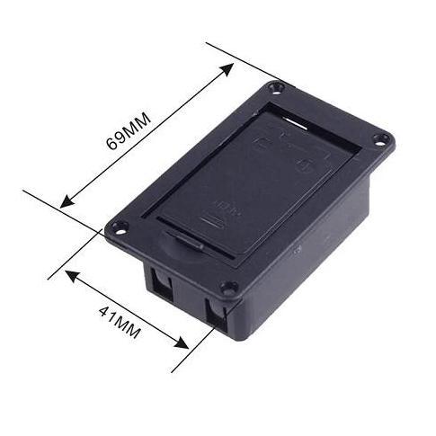 Box Battery Holder 9V Elektrik Bass Gitar Tempat Batere Case 9V