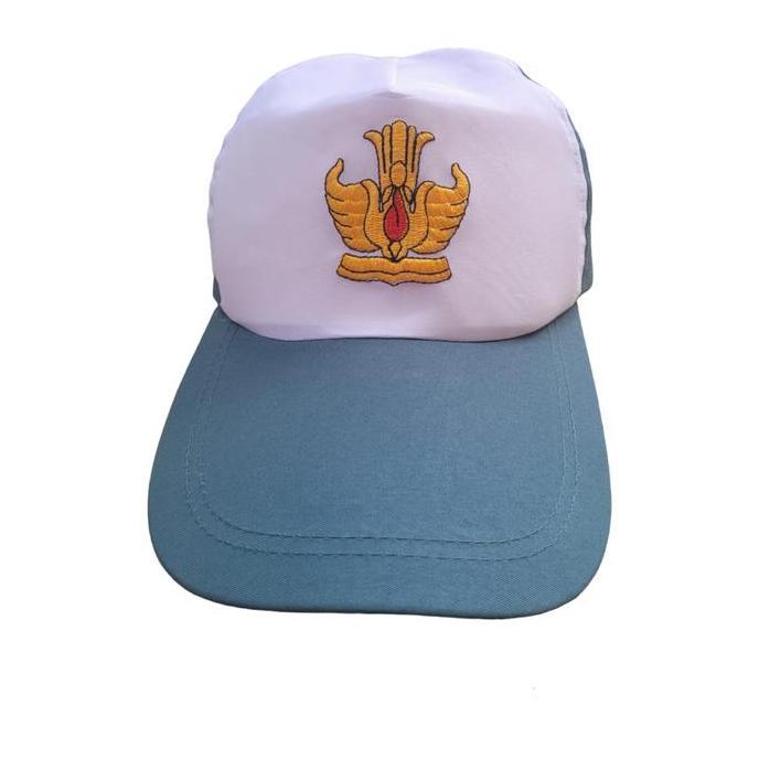 Topi SMA Bordir Abu Full - Model Terbaru