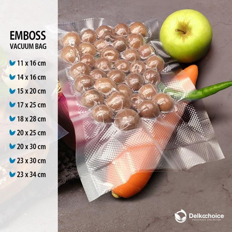 Bisa Cod Plastik Vacum Emboss  Makanan Embossed Delkochoice ||