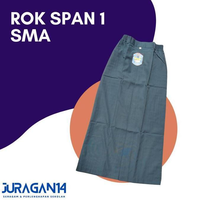 Rok Sekolah Panjang Span 1 Abu SMA Merk Bullofa