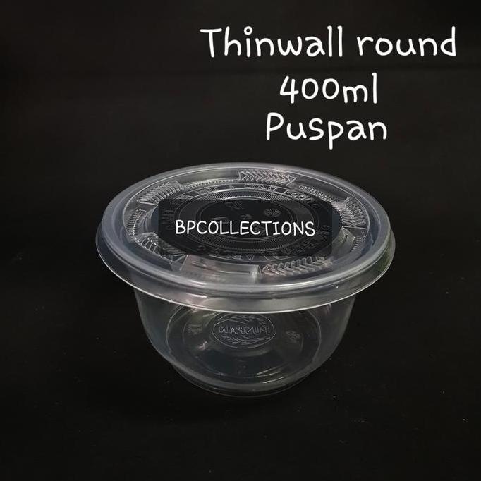 500 pcs THINWALL 320ML 400 450 ML MANGKOK PLASTIK PUSPAN GROSIR 1 DUS