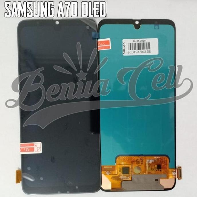 NEW LCD 1SET SAMSUNG A70 SAMSUNG A705F ORIGINAL OLED BISA KONTRAS hitam