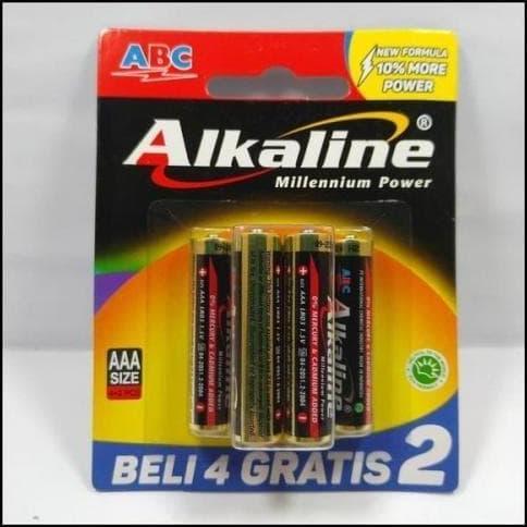 batu baterei alkaline AAA (A3) beli 4 gratis 2 (6 bh)