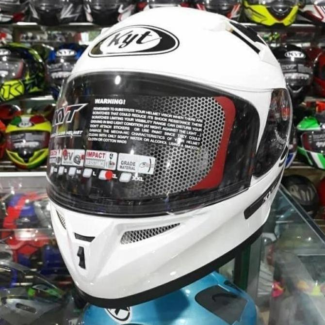 HELM KYT K2 RIDER SOLID WHITE 2 VISOR