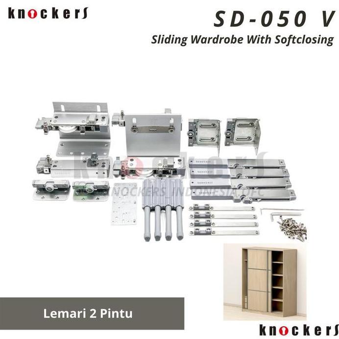 SLIDING WARDROBE WITH SOFT CLOSE / SD-050 V / KNOCKERS INDONESIA