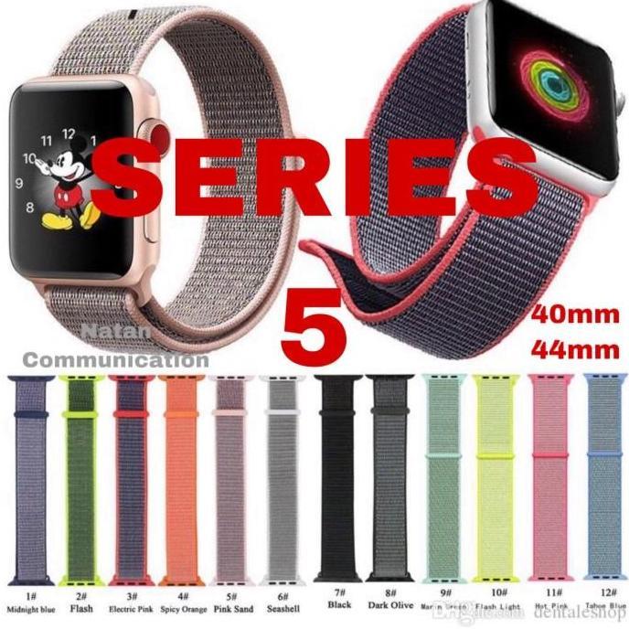 STRAP IWATCH SPORT LOOP NYLON APPLE WATCH SERIES 5 44MM 40MM TALI JAM