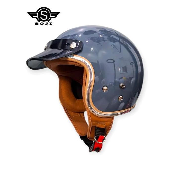 Helm Retro Wanita SOJI Raya untuk Hijab Dewasa dengan SNI Motorcycle Sepeda