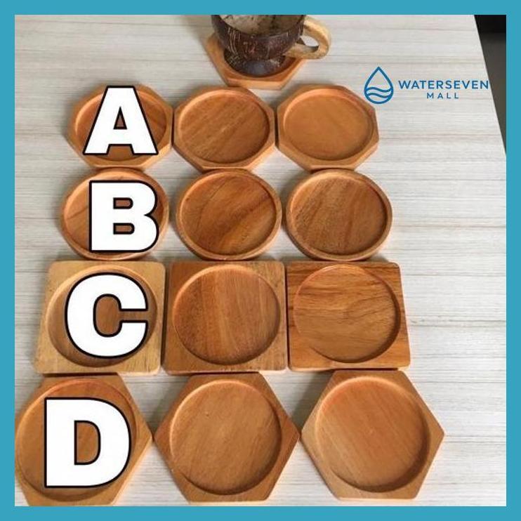 KERAJINAN KAYU - TATAKAN GELAS TATAKAN KAYU ALAS GELAS COAKAN MAHONI PACKING AMAN