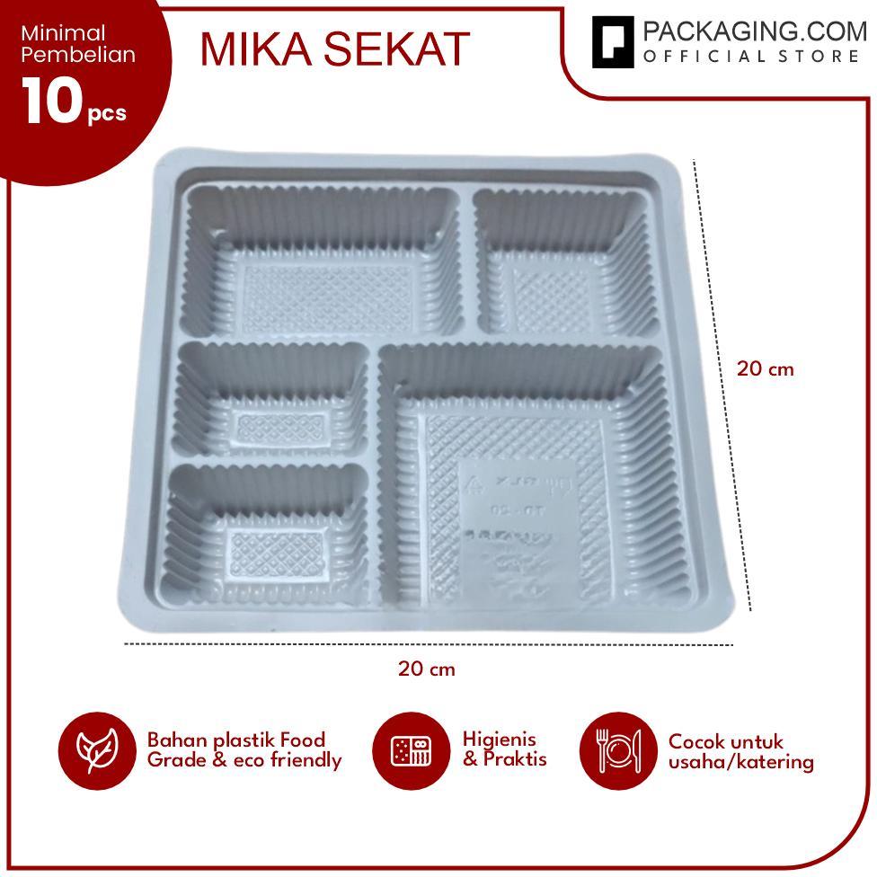 Bisa Cod Mika Td Uk 20 Sekat 5/Mika Nasi Sekat 5 Uk 20/Mika Nasi Uk 20 Putih/Mika Nasi Sekat ||