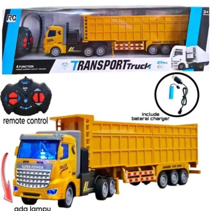 MAINAN RC CONTAINER TRUCK 12RODA TRUK MUATAN BARANG REMOTE