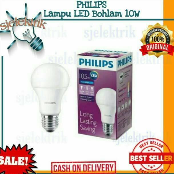 Lampu LED Philips 10 watt / bohlam 10w / philips putih 10 w/