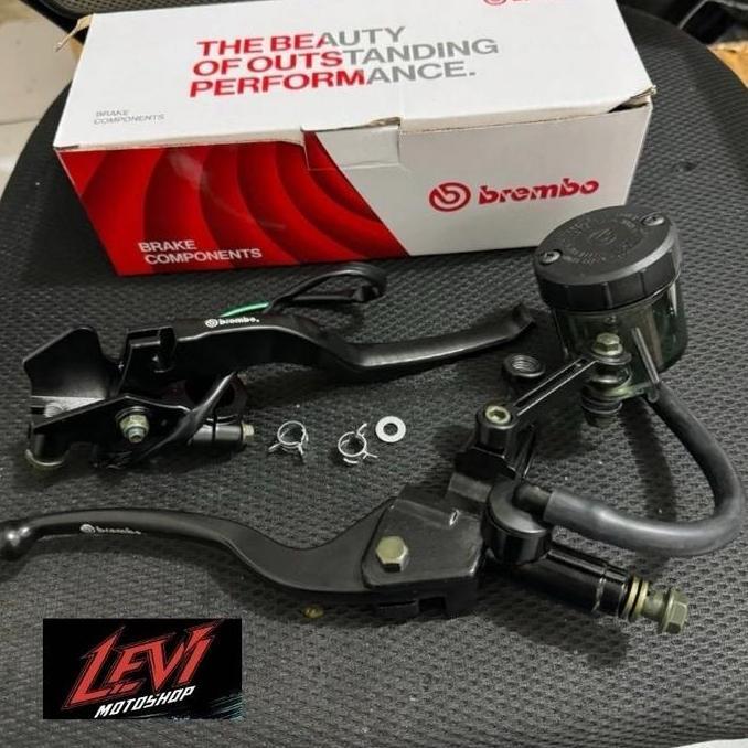 Paket Set Lengkap Master Rem Tabung Big Smoke + Handgrip RCB HG55 Original + Jalu Stang CNC Anti Kar