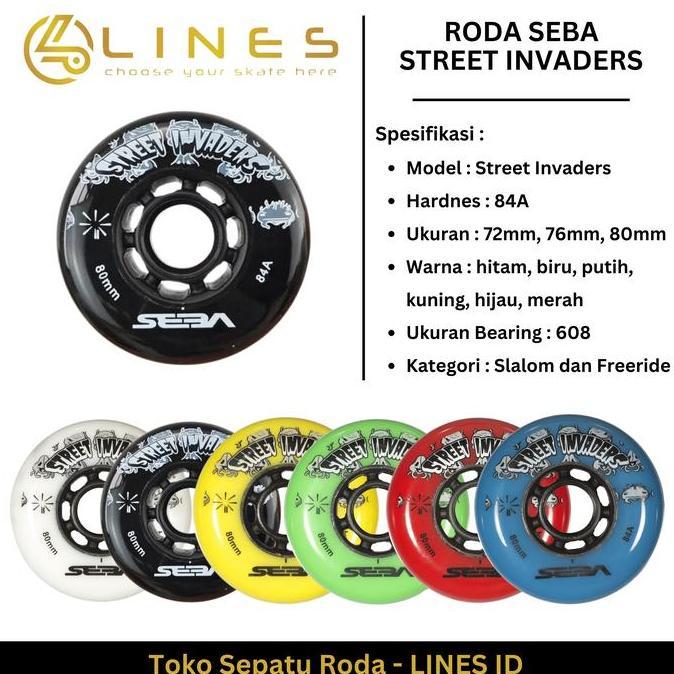 WHEEL RODA INLINE SKATE SEBA STREET INVADERS RAM