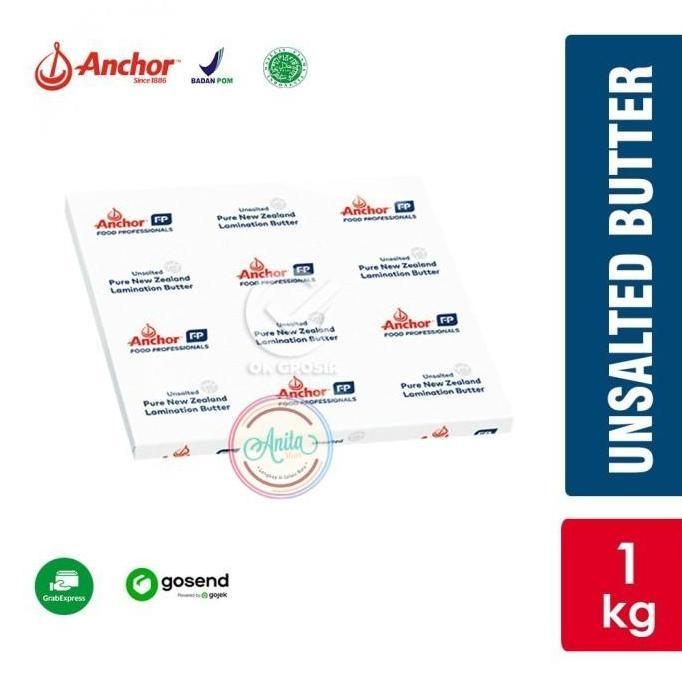 Anchor Unsalted Butter Sheet [1 kg] KHUSUS GOSEND