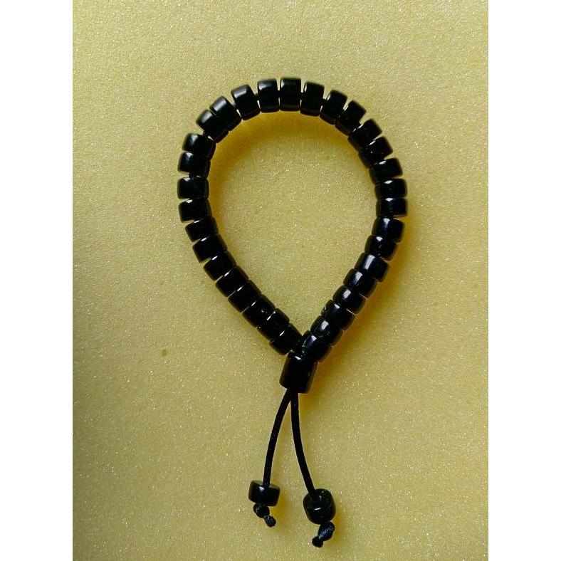 gelang tasbih 33 black jade aceh 100% original TM