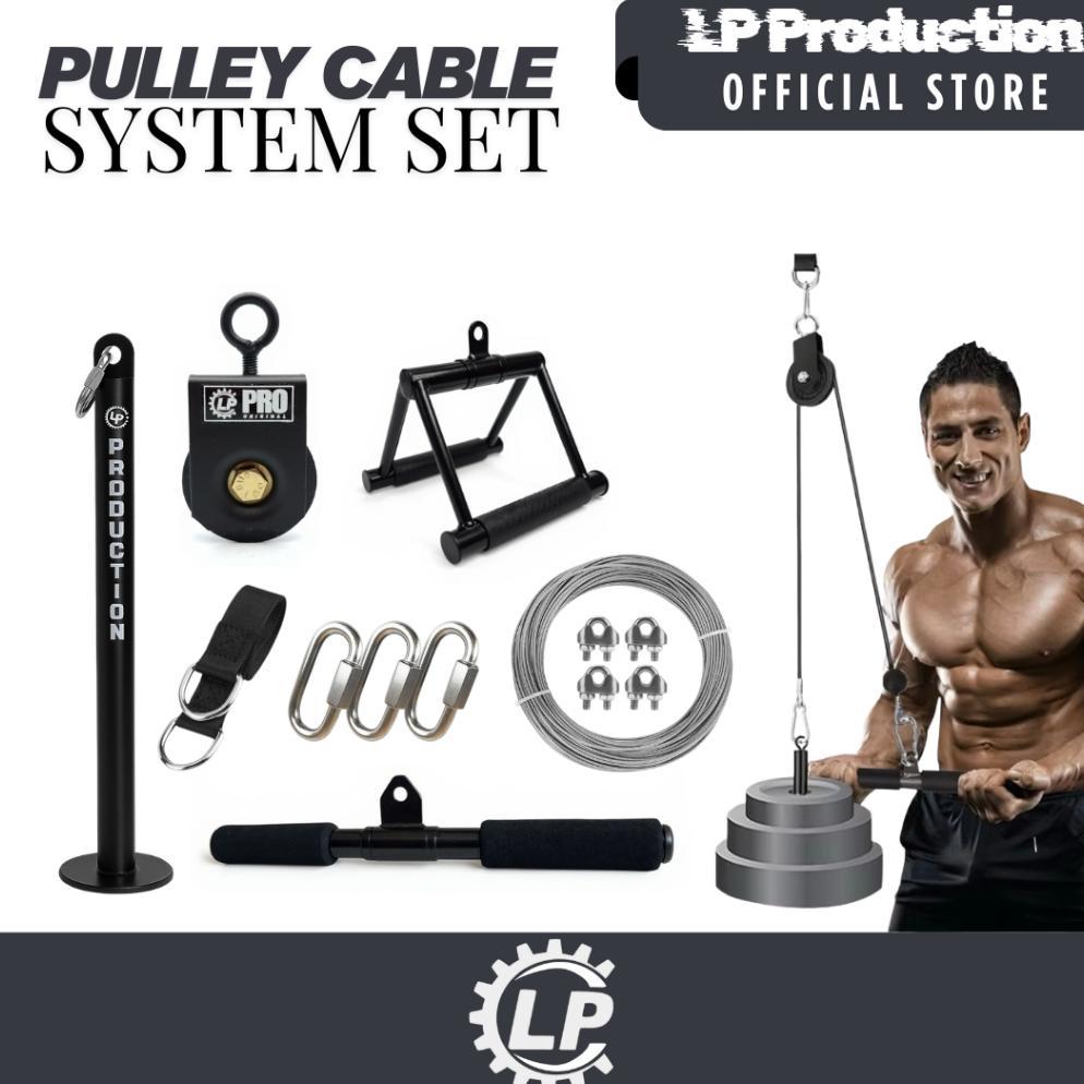 Pulley Cable System Set Katrol Gym Rumah Multifungsi Perlengkapan olahraga