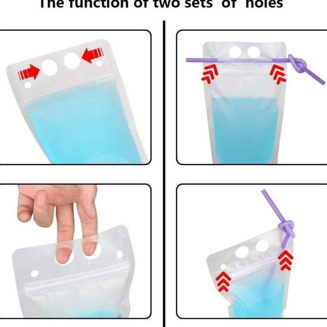 100pcs Standing Pouch Minuman 500ml Serbaguna Pouch Standing Minuman