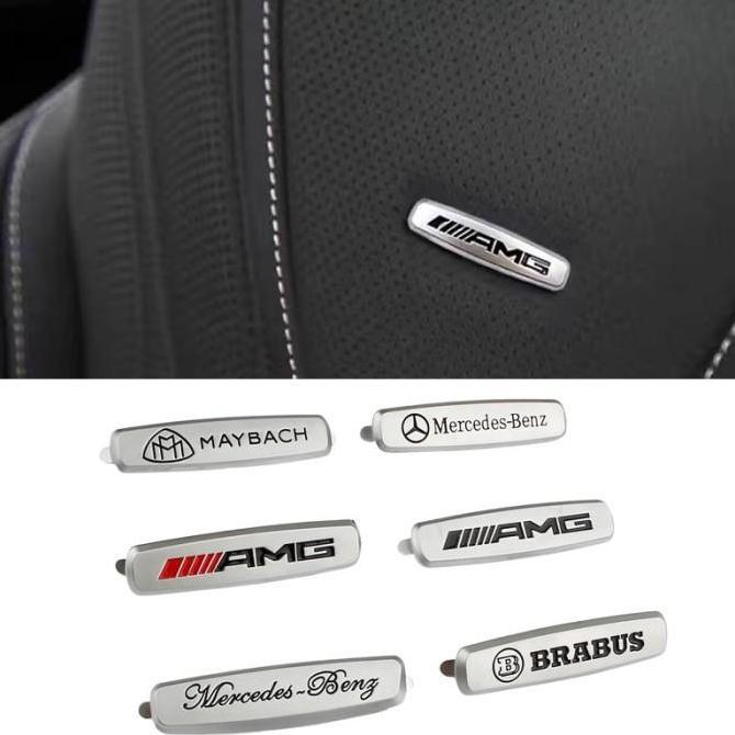 Emblem Car Seat Mercedes Benz AMG Mercedes Benz Emblem Kursi Jok Mobil SKR