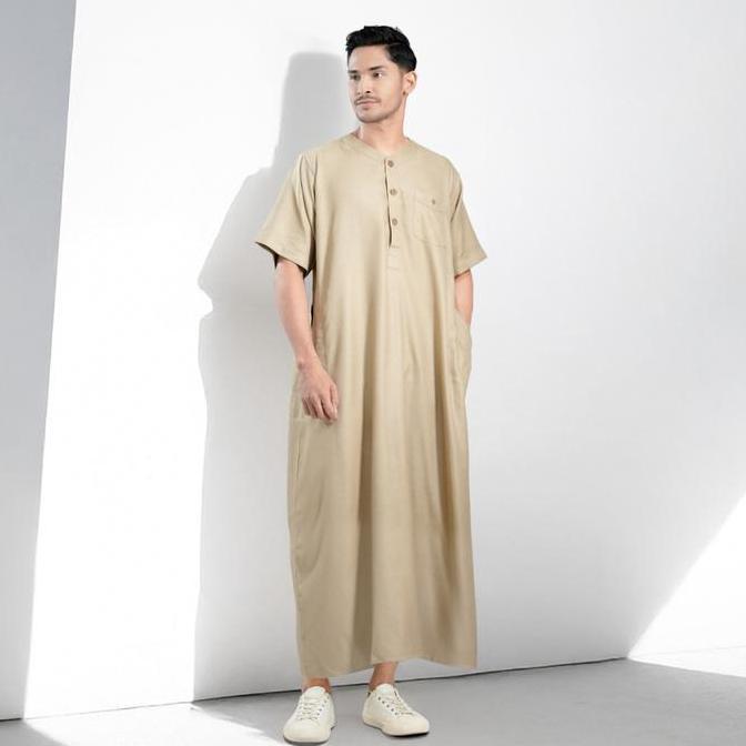 Muslimadani Jubah Dewasa SYAFIQ Gamis Pria Lengan Pendek