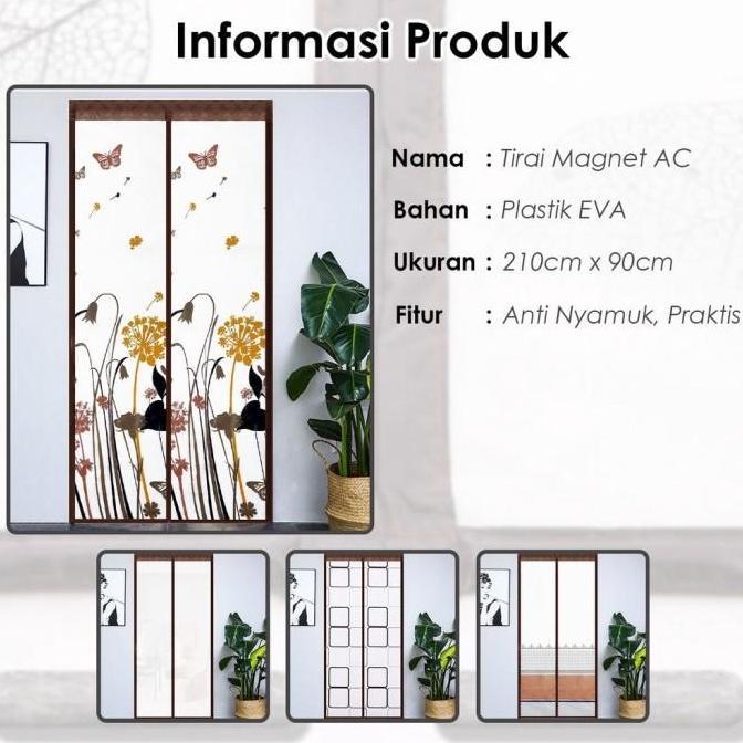 Tirai Magnet Anti Nyamuk-Tirai Magnet PVC-Tirai Magnet Ber-AC Tebal