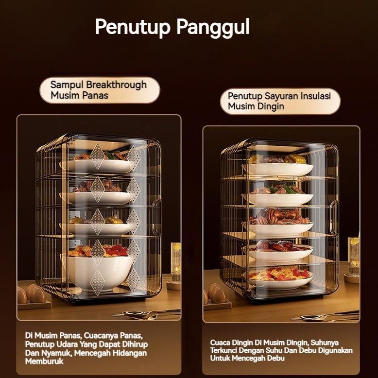 Ss-64 CodTudung Saji Susun 5 Jumbo / Tudung Saji 5 Susun Lebih Tebal / Tudung Saji Rak Makanan / Tud