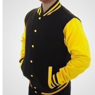 Promo Jaket Baseball Varsity Hitam Kuning COD