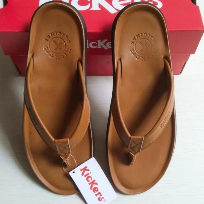 sandal kickers pria - sandal jepit kickers kulit - sandal pria kickers NS