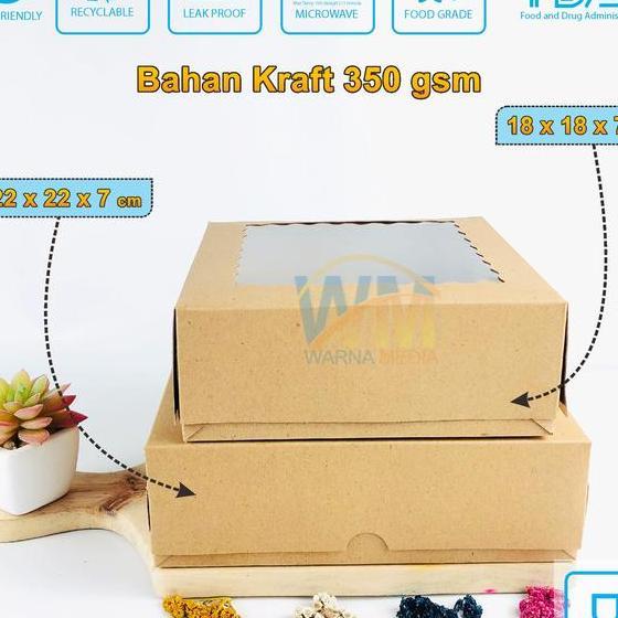 Isi 20Pcs Dus Box Bolu 22X22X7 Dus Nasi Catering 22X22X7 Dus Kue 25X25X7 Dus Bolu 25X25 Kotak Kue Bo