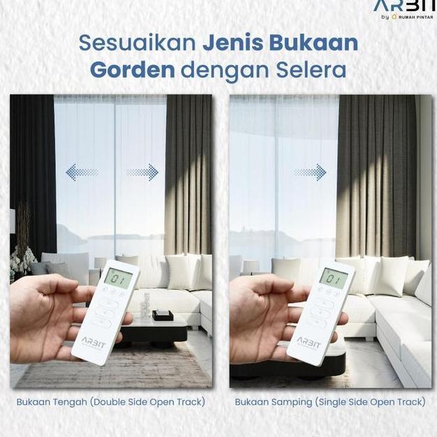 Arbit Wifi Curtain Motor Remote Adjustable Rail 3 4 5 6 7 M Meter Rel Gorden Pintar Smart Home Tuya