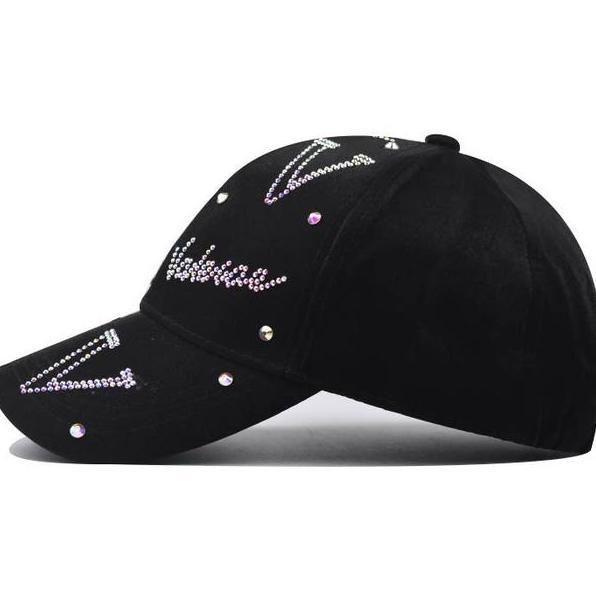 Topi Logo V Valerie Bling Fashion Korea Quality Hitam Putih Pink Pria Wanita Hijab