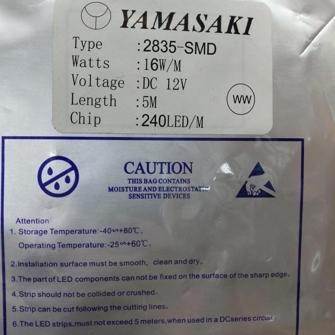 yamasaki Led strip 240 led 16W/M/lampu Led Strip yamasaki 240 led 12v