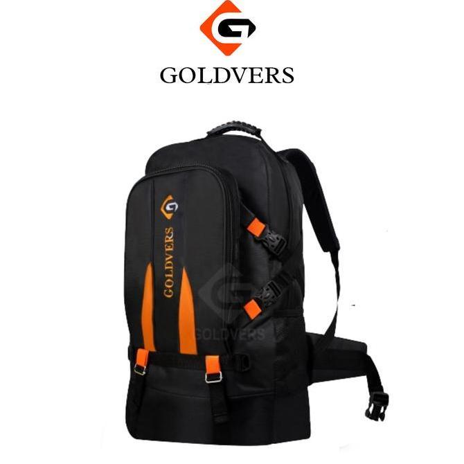 Promo Tas Ransel Pria Carrier Goldvers Backpack 50L Gunung Hiking Travel Bag COD