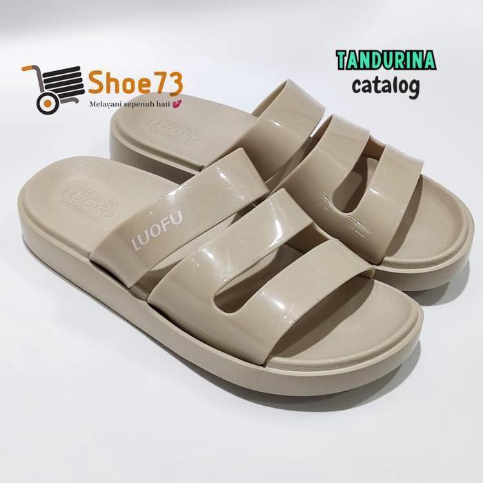 er-6 u-45 LUOFU E 6222 - E01SW SIZE 36-40 | Sandal selop jelly wanita | Sendal kokop cewek impor Ter