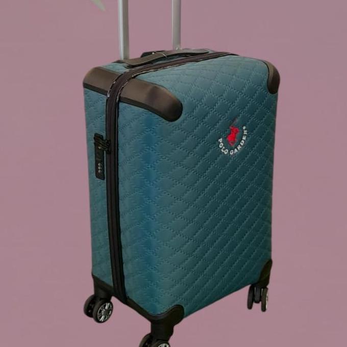 BEBAS ONGKIR - Koper Polo Garden fiber kombinasi kain koper original trolly kuat dan kokoh roda puta