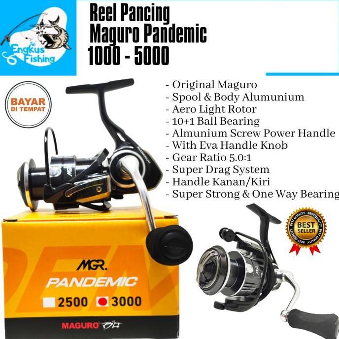 Reel Pancing Maguro Pandemic1000-5000 Original (10+1 Bearing)