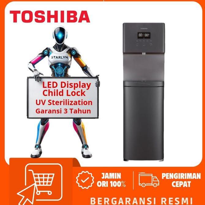 TOSHIBA Dispenser 1830 UV Galon Bawah RWF-W1830UVBN / RWFW1830UVBN