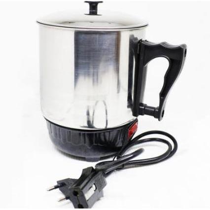 Teko Pemanas Air Mug Listrik 12 cm Stainless Steel Kabel Minuman