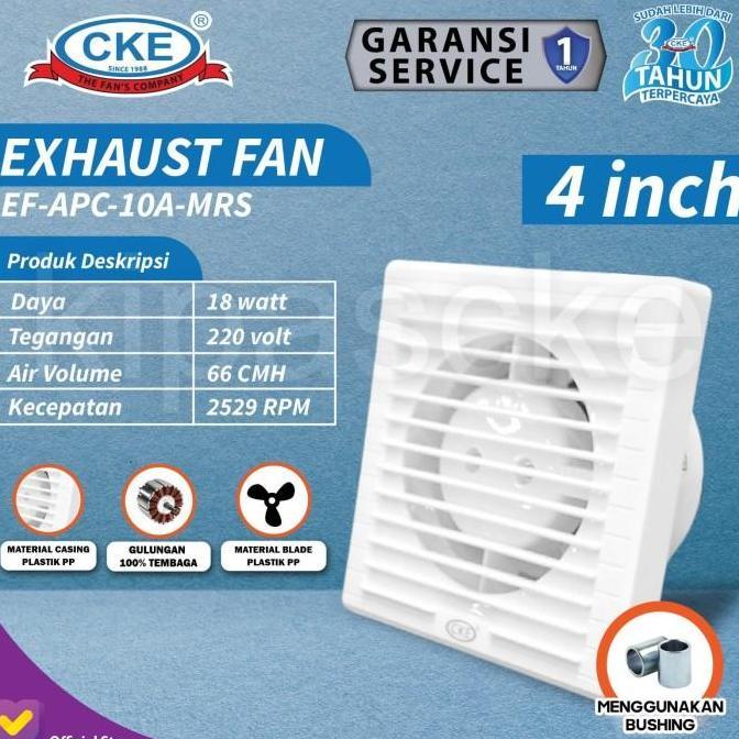 CKE Fan Official - Exhaust Fan Mini Penghisap Udara 4 Inch Kipas Hexos Dinding Tembok