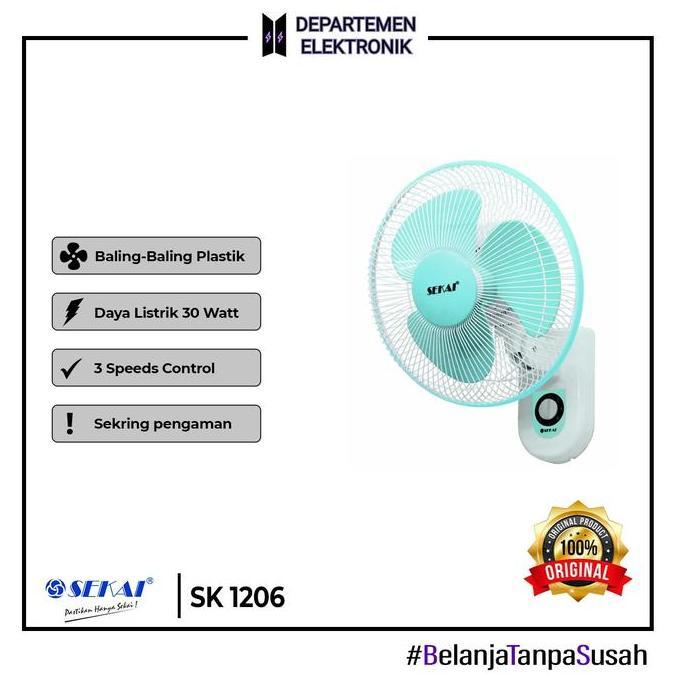 SEKAI KIPAS ANGIN DINDING WFN 1206 SEKAI WALLFAN 12 INCH