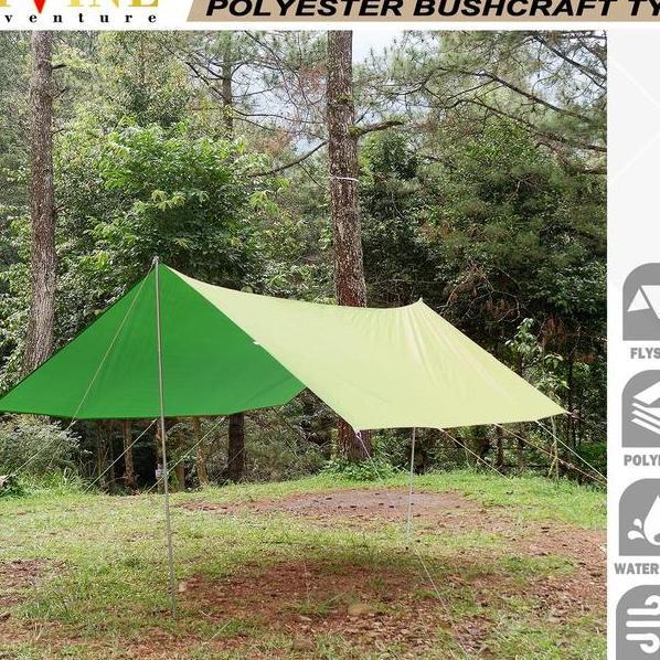 Flysheet Tenda 400 X 600 Waterproof Camping Atap Tenda Outdoor Kanopi Tenda Flysheet Tahan Sinar Uv