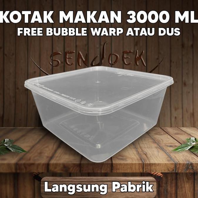 Kotak Thinwall JUMBO 3000ml/Thin Wall Kotak Makanan 3000ml