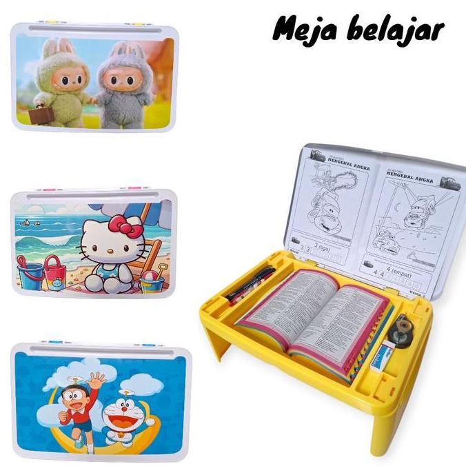 Meja Belajar Lipat Plastik Anak / Meja Lesehan / Lap Desk / Meja Lipat Anak Karakter