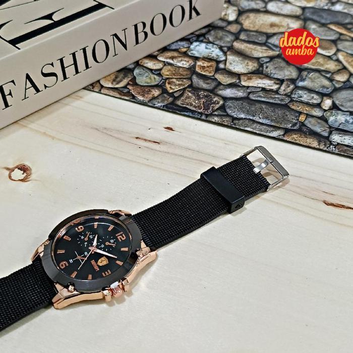 y-76 JPF-1015 Jam Tangan Pria Tali Karet Benetton Super Keren Jam Tangan Kasual Pria Terbaru Jam Tan